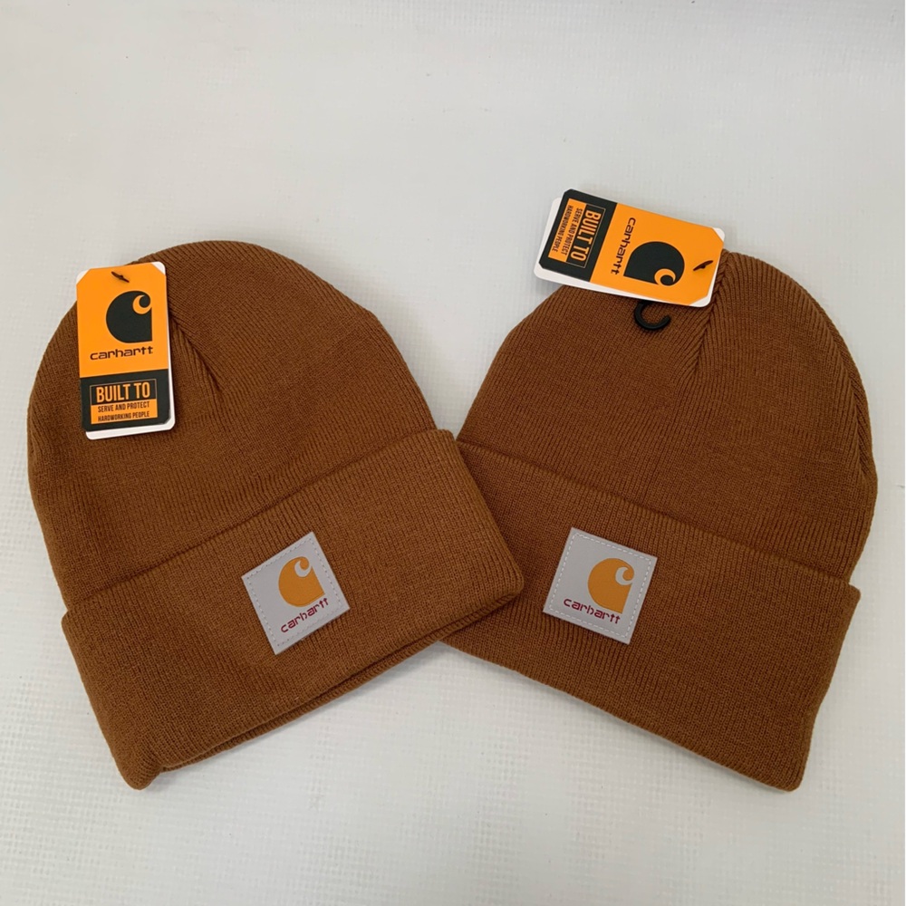 CARHARTT Unisex Brown Winter Beanie set of two ONE SIZE